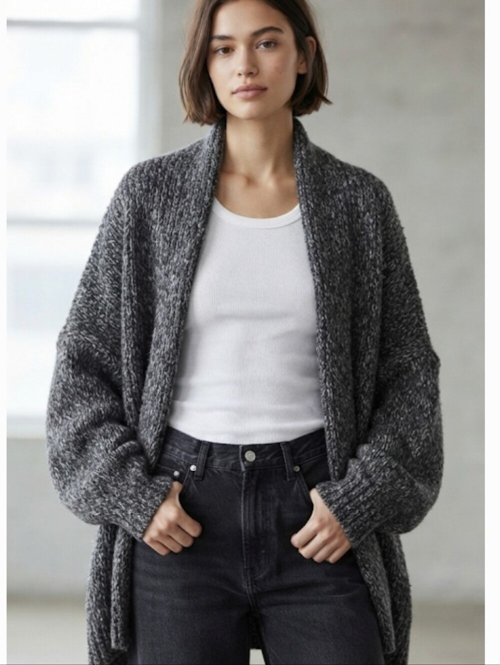 Eskandar Pullover Sweater Merino Wool Cashmere Blend O/S